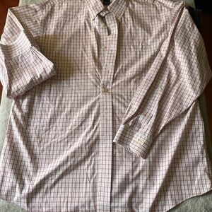 Brooks Brothers Red Checkered Shirt long sleeve 100% cotton XL
